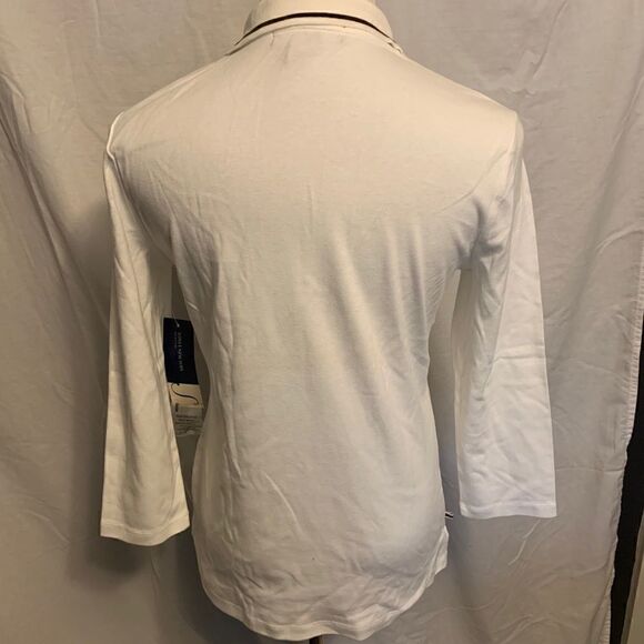 NEW! Jones New York Long Sleeve Collard Top Sz L - Picture 3 of 5